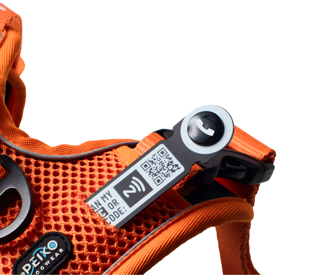 PEIKO® DataCard on orange harness