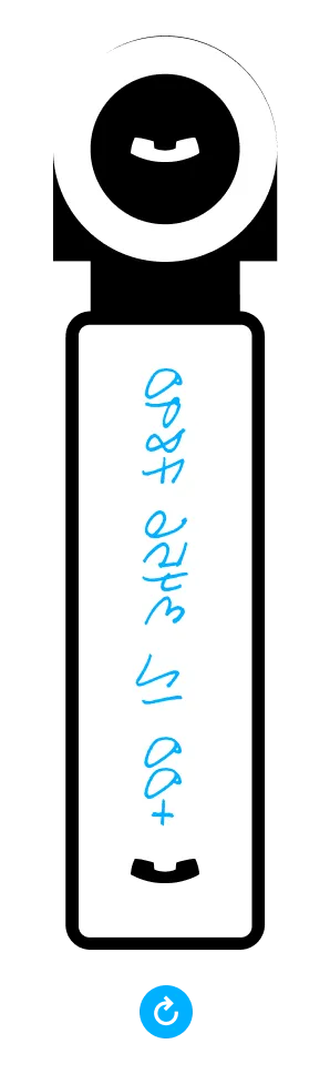 PEIKO® DataCard with written phone number